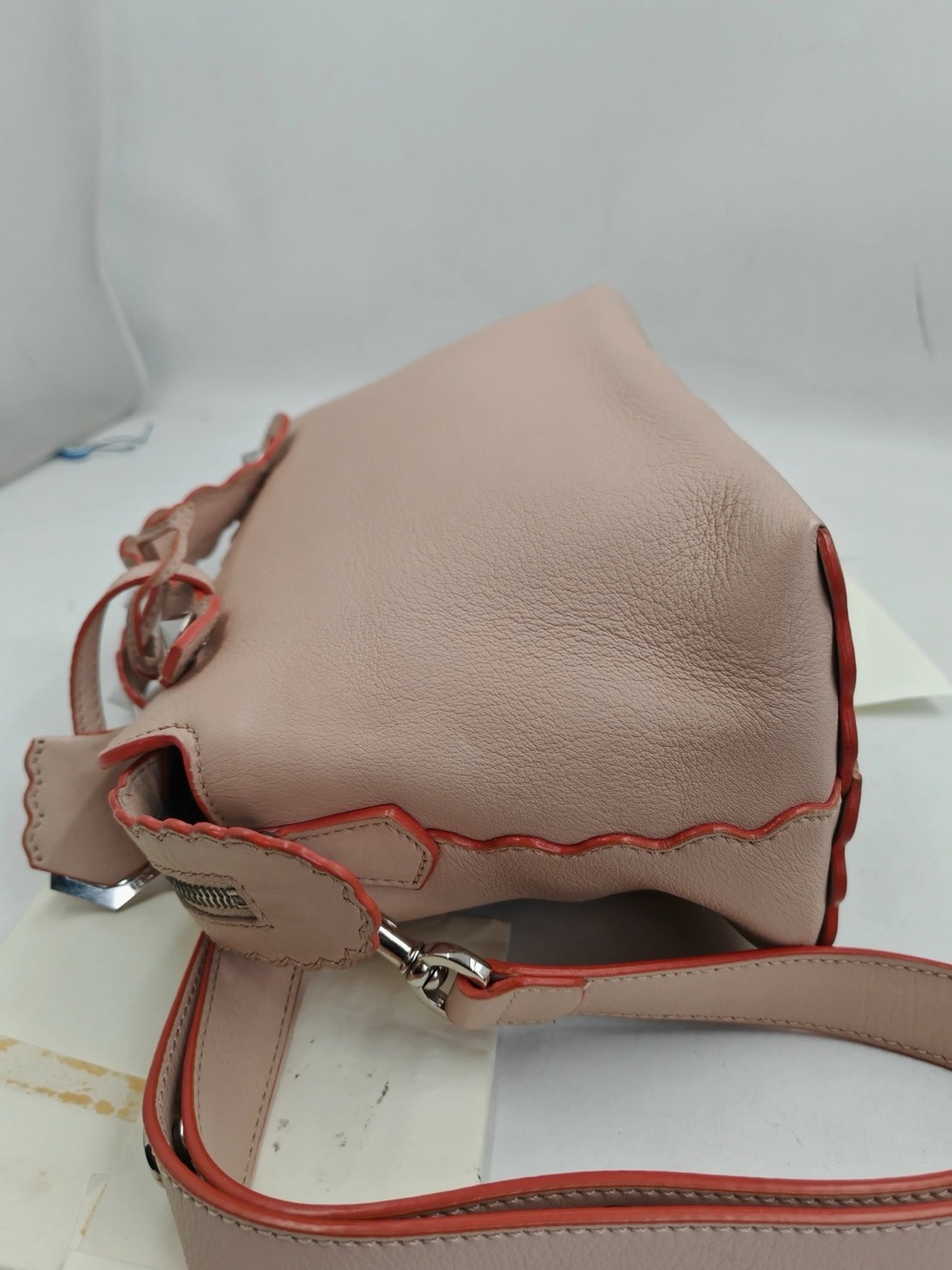 🌸Authentic FENDI By The Way Pink Leather Studded Scalloped Shoulder Crossbody🌸 - Picture 8 of 15